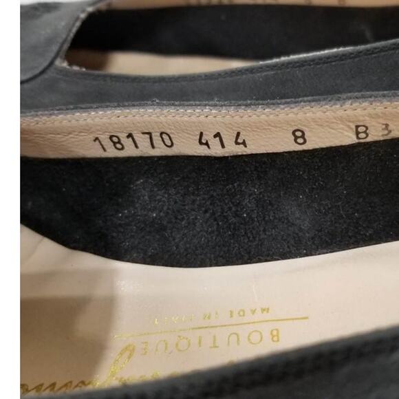 Salvatore Ferragamo Leather Suede Embroidered Flats Size 8 - Picture 6 of 6